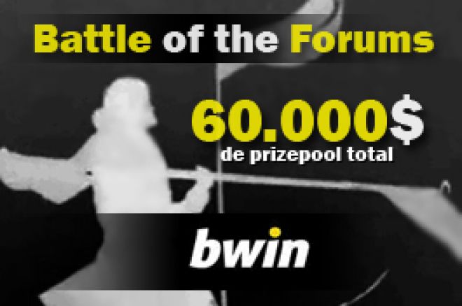 Bwin Poker Battle Of The Forums : tournoi par équipe à 60.000$