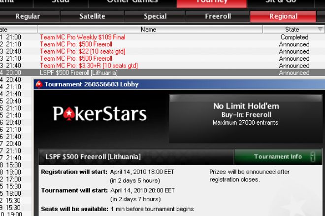 PokerStars pristato $500 vertės nemokamų turnyrų seriją su puikiais papildomais prizais... 0001 PokerStars pristato $500 vertės nemokamų turnyrų seriją su puikiais papildomais prizais... 0001