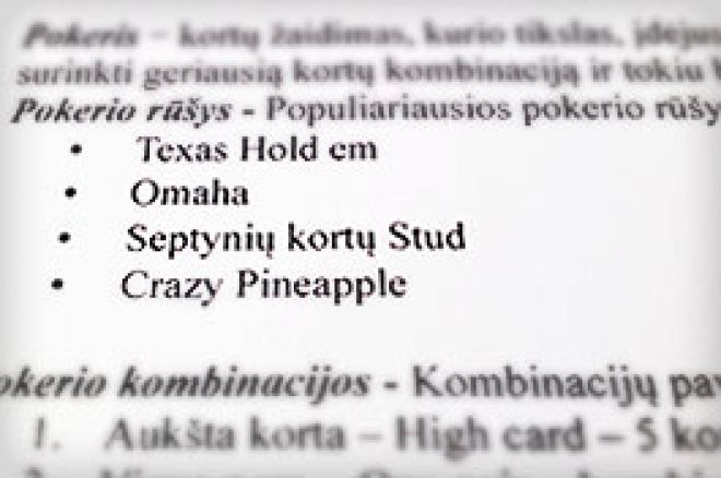Pokerio žodynas. Outs - Underdog - Tight 0001 Pokerio žodynas. Outs - Underdog - Tight 0001