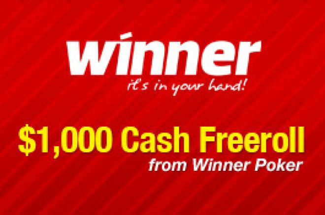 $1,000 Cash Freeroll at Winner Poker 0001