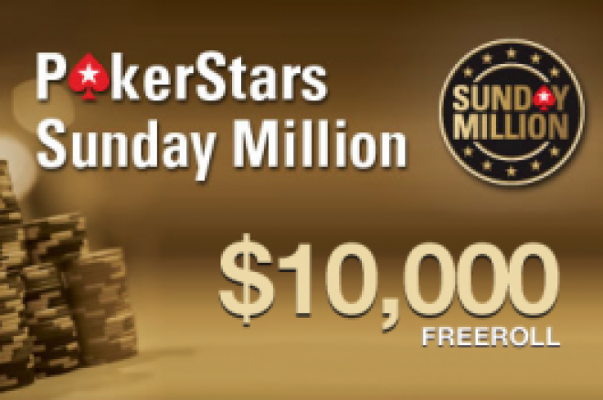 Ny $10.000 Sunday Milions freeroll turnering den 8.august 0001 Ny $10.000 Sunday Milions freeroll turnering den 8.august 0001