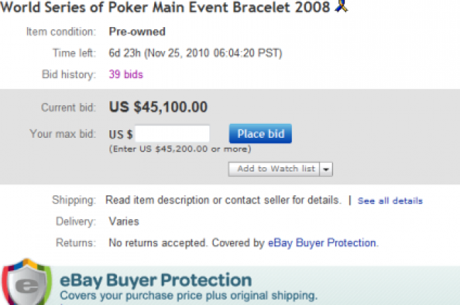 Цената на WSOP златото поскъпва (на eBay) 0001 Цената на WSOP златото поскъпва (на eBay) 0001
