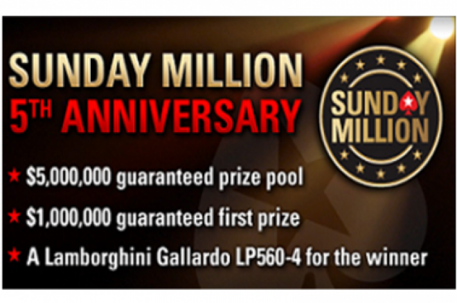 PokerStars najavio Sunday Million godišnjicu - $5 Miliona Zagarantovano 0001 PokerStars najavio Sunday Million godišnjicu - $5 Miliona Zagarantovano 0001