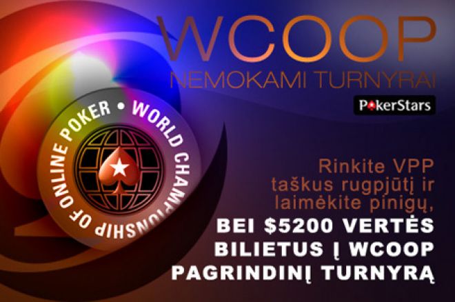 $22,500 vertės nemokami WCOOP turnyrai 0001 $22,500 vertės nemokami WCOOP turnyrai 0001