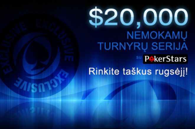 Tik PokerNews žaidėjams - $20,000 nemokamų turnyrų serija PokerStars! 0001 Tik PokerNews žaidėjams - $20,000 nemokamų turnyrų serija PokerStars! 0001