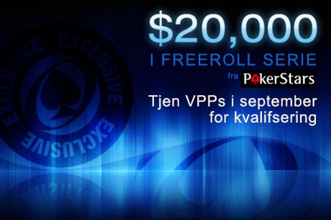 PokerStars $20.000 freeroll serie - Siste frist for kvalik 0001 PokerStars $20.000 freeroll serie - Siste frist for kvalik 0001