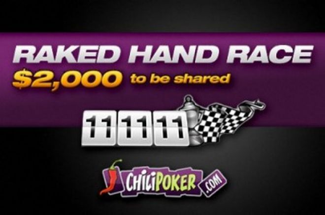 Великі призи в акції від Chilipoker Raked Hand Race 0001 Великі призи в акції від Chilipoker Raked Hand Race 0001