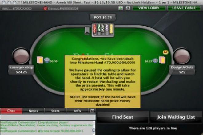 Mano 72 billones en PokerStars