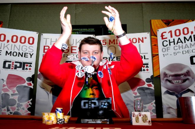 Luke Fields winning the GUKPT Champion of Champions Luke Fields winning the GUKPT Champion of Champions