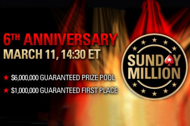 Vinn $1 000 000 ved Sunday Million hos PokerStars i kveld 0001 Vinn $1 000 000 ved Sunday Million hos PokerStars i kveld 0001