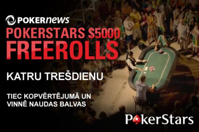 Nepalaid garām kārtējo $5,000 frīrolu PokerStars istabā 0001 Nepalaid garām kārtējo $5,000 frīrolu PokerStars istabā 0001
