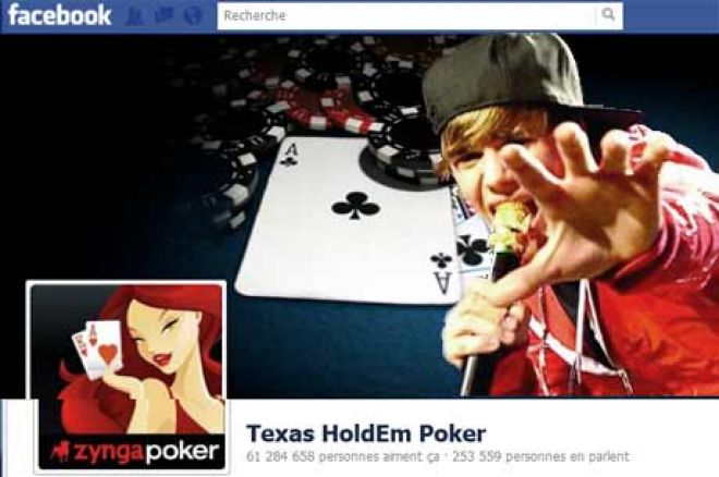 Facebook : le poker plus populaire que Justin Bieber et Lady Gaga