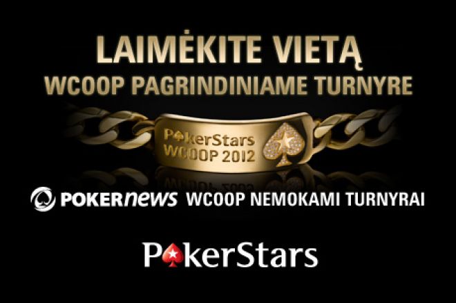 Laimėkite šansą sudalyvauti $5,200 WCOOP pagrindiniame turnyre PokerStars kambaryje 0001 Laimėkite šansą sudalyvauti $5,200 WCOOP pagrindiniame turnyre PokerStars kambaryje 0001