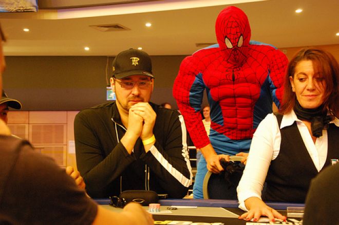 Phil Hellmuth and Spider-Man!
