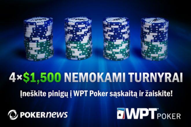 Įneškite pinigų į WPT Poker ir žaiskite $6,000 vertės nemokamuose turnyruose! 0001 Įneškite pinigų į WPT Poker ir žaiskite $6,000 vertės nemokamuose turnyruose! 0001