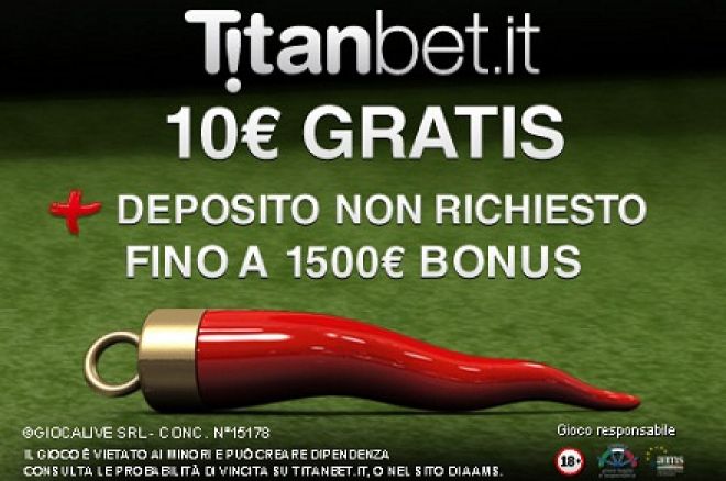 Su Titanbet 10€ gratis senza obbligo di deposito! 0001
