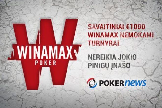 Artėja dar vienas 1000 eurų Winamax nemokamas turnyras 0001 Artėja dar vienas 1000 eurų Winamax nemokamas turnyras 0001