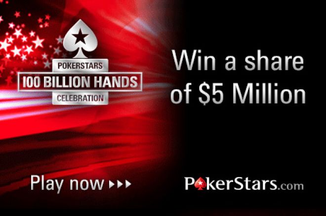 Hånd nummer 100 milliard deales snart hos PokerStars 0001 Hånd nummer 100 milliard deales snart hos PokerStars 0001