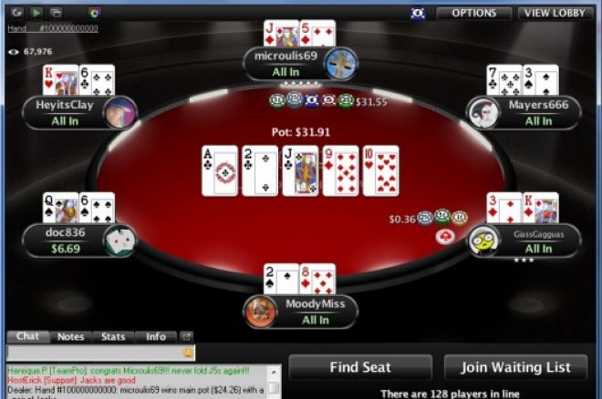 PokerStars  - 100 milliardième main : "microulis69" gagne 103.800$ en NL5