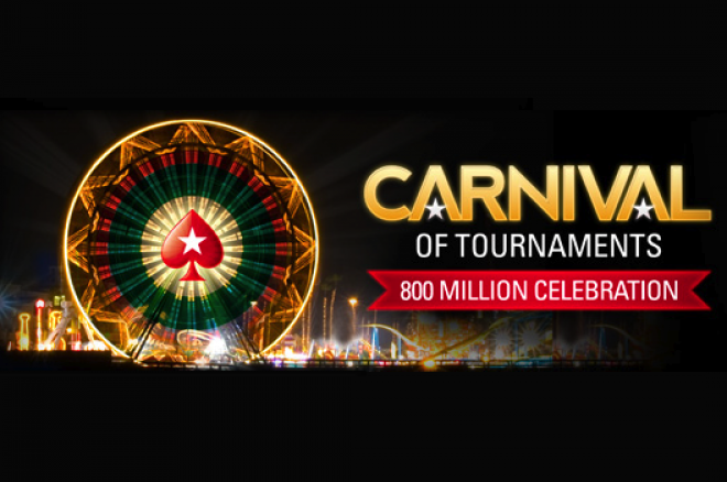 PokerStars Announces "Carnival of Tournaments" To Mark 800 Millionth Tourney 0001 PokerStars Announces "Carnival of Tournaments" To Mark 800 Millionth Tourney 0001