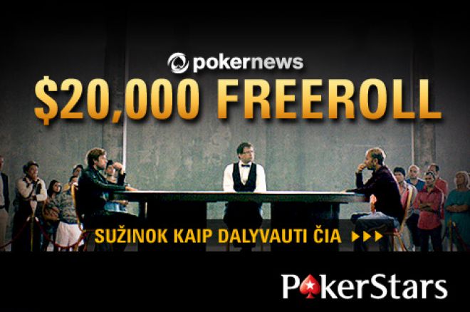 PokerNews kviečia dalyvauti dar viename, 20,000 dolerių vertės, nemokamame turnyre 0001 PokerNews kviečia dalyvauti dar viename, 20,000 dolerių vertės, nemokamame turnyre 0001