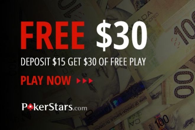 Receive $30 free at PokerStars through PokerNews Canada 0001 Receive $30 free at PokerStars through PokerNews Canada 0001