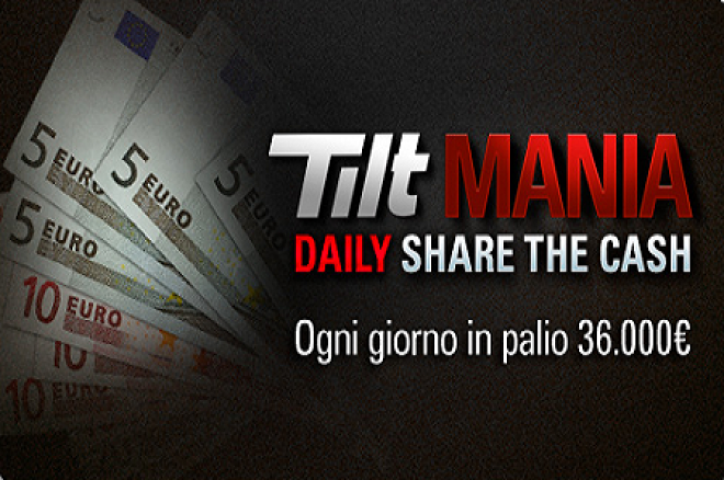 Tilt Mania PokerStars.it: ecco la fantastica promozione Daily Share The Cash! 0001