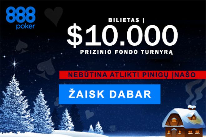 Dalyvaukite kiekvieną dieną vykstančiuose $10,000 vertės nemokamuose turnyruose 888poker kambaryje 0001 Dalyvaukite kiekvieną dieną vykstančiuose $10,000 vertės nemokamuose turnyruose 888poker kambaryje 0001