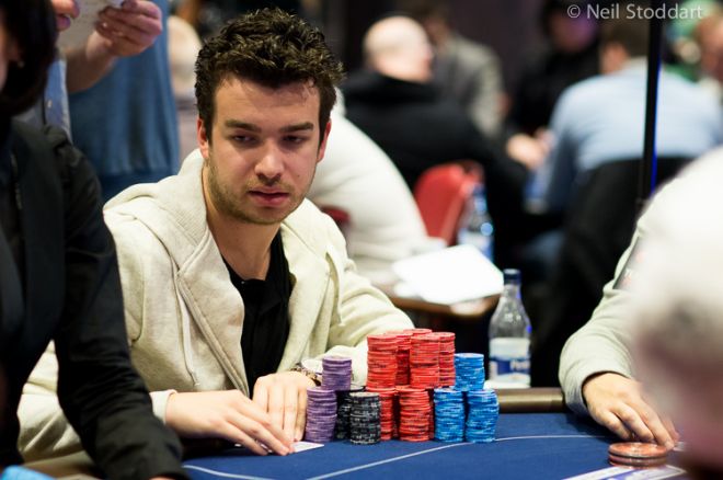 Chris Moorman is up among the chip leaders. Chris Moorman is up among the chip leaders.