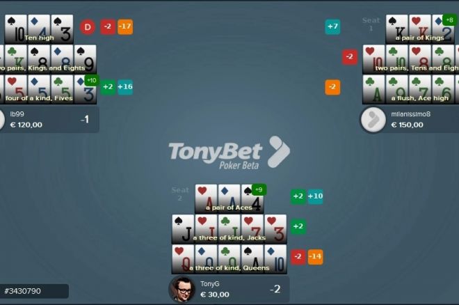 TonyBet Open Face Chinese Poker