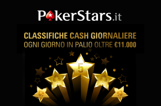 5° anniversario di PokerStars.it: arrivano le Classifiche Giornaliere Cash! 0001