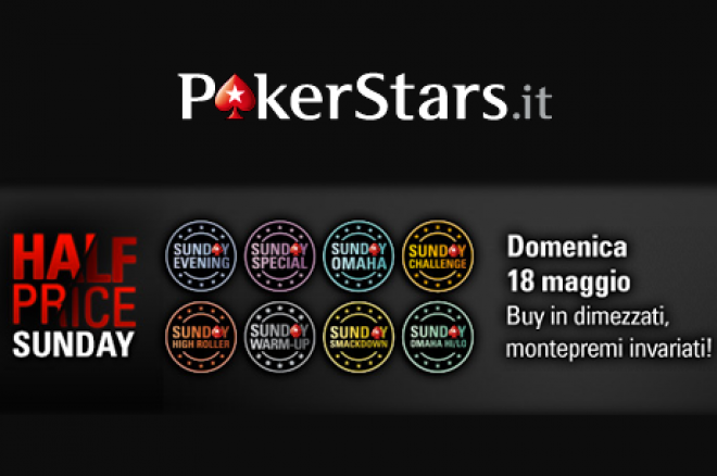 Oggi su PokerStars.it tutti pazzi per l' Half Price Sunday! 0001