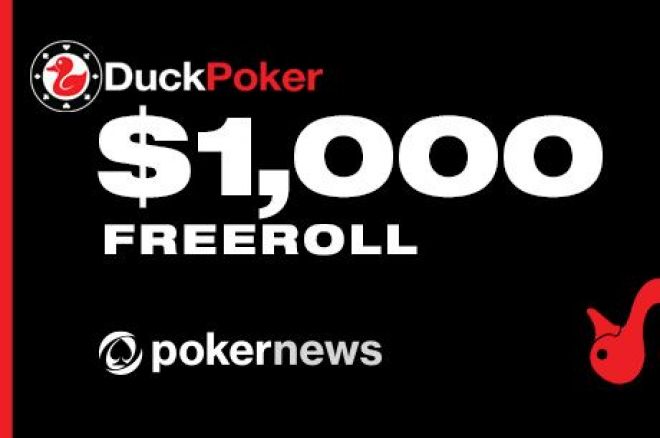 Win a Share of $1,000 this Friday in the PokerNews Freeroll at DuckPoker! 0001