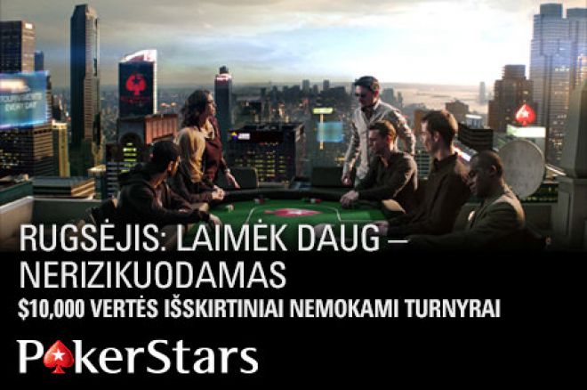 Prasidėjo kvalifikacija į $10,000 vertės nemokamą turnyrą PokerStars kambaryje 0001 Prasidėjo kvalifikacija į $10,000 vertės nemokamą turnyrą PokerStars kambaryje 0001