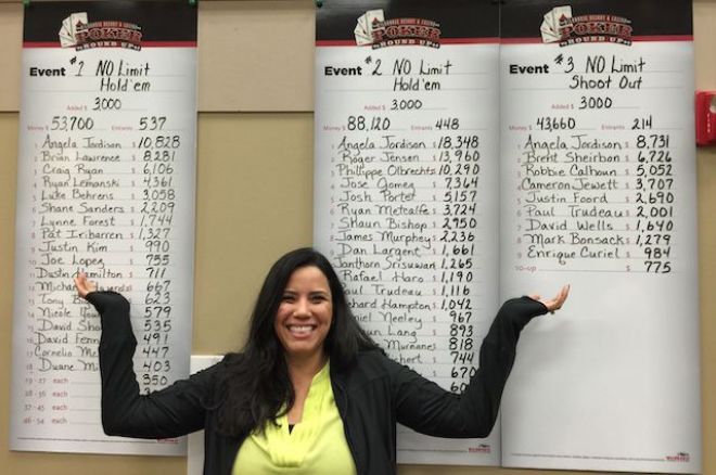 Angela Jordison Wins 3 Consecutive Events In 3 Days During 2015 Spring Poker Round Up Pokernews