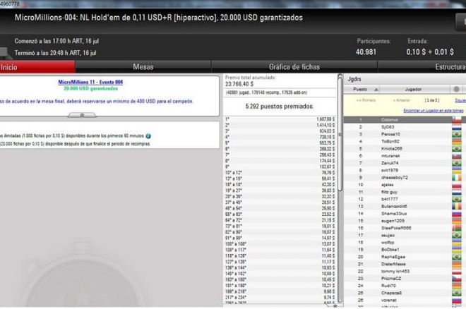 Blogger de Poker News gana Evento 4 de MicroMillions 0001 Blogger de Poker News gana Evento 4 de MicroMillions 0001