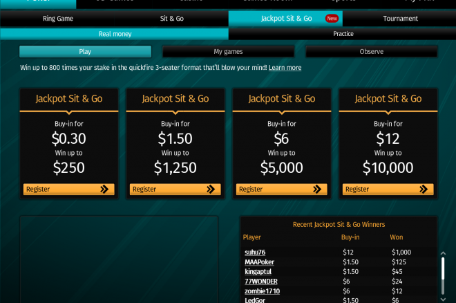 PKR Jackpot Sit&Go PKR Jackpot Sit&Go