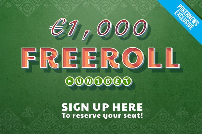 Nepraleiskite 1,000 eurų vertės PokerNews nemokamo turnyro Unibet kambaryje 0001 Nepraleiskite 1,000 eurų vertės PokerNews nemokamo turnyro Unibet kambaryje 0001