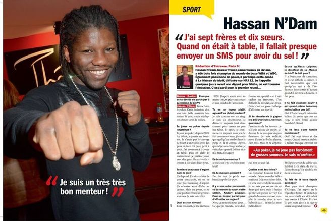 Hassan N'Dam parle poker dans le nouveau numéro d'Entrevue 0001
