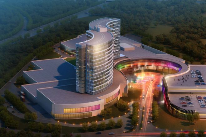 An artist's rendering of the planned-for casino in Taunton, Mass.