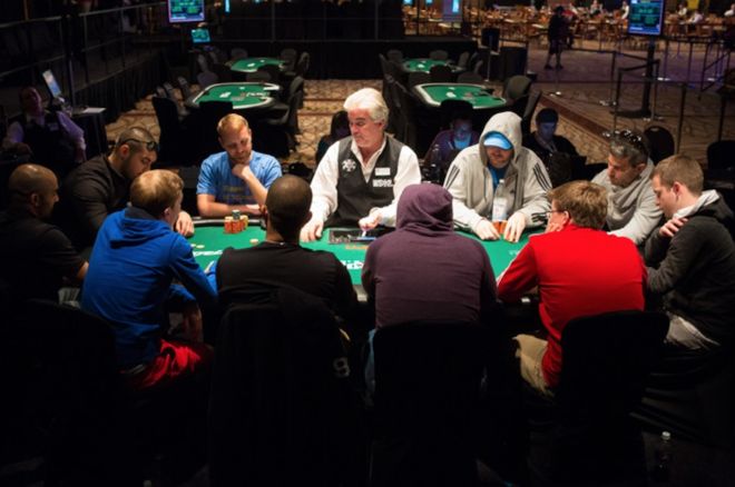 A "shootout" final table at the WSOP