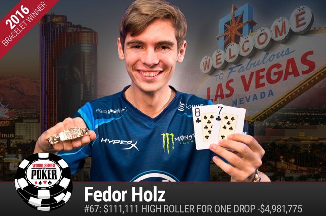 One Drop High Roller : Premier bracelet et 4,98 millions de dollars pour Fedor Holz, Dan Smith devra attendre 0001