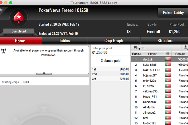 freeroll pokerstars pokernews