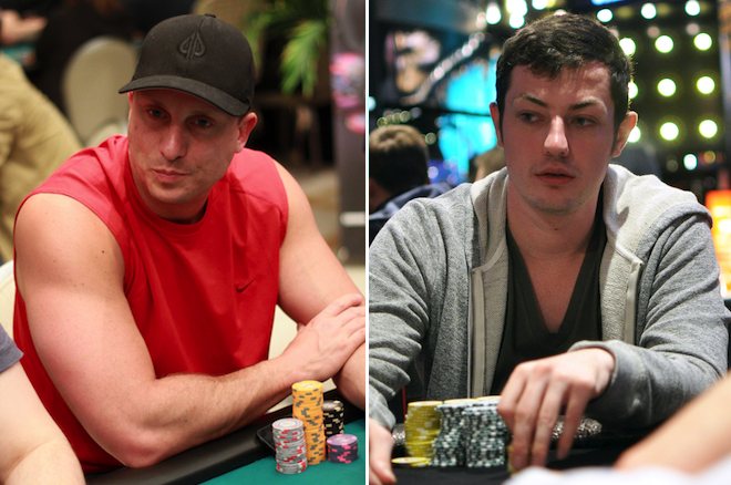 Mike Dentale (left), Tom Dwan (right)