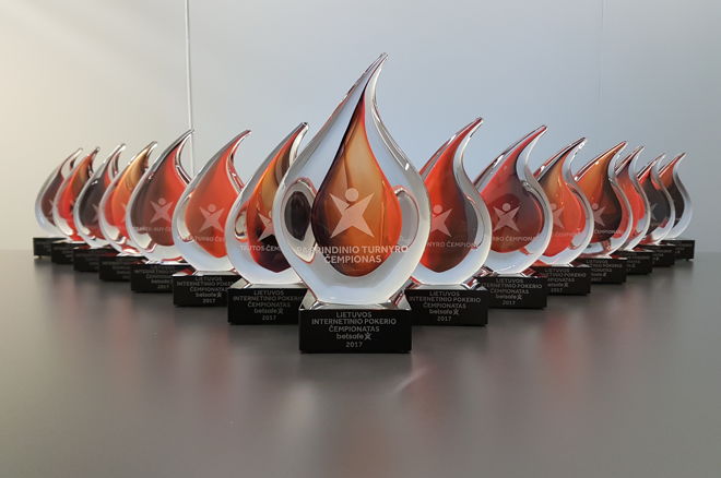 Lithuanian Online Poker Championship Trophies