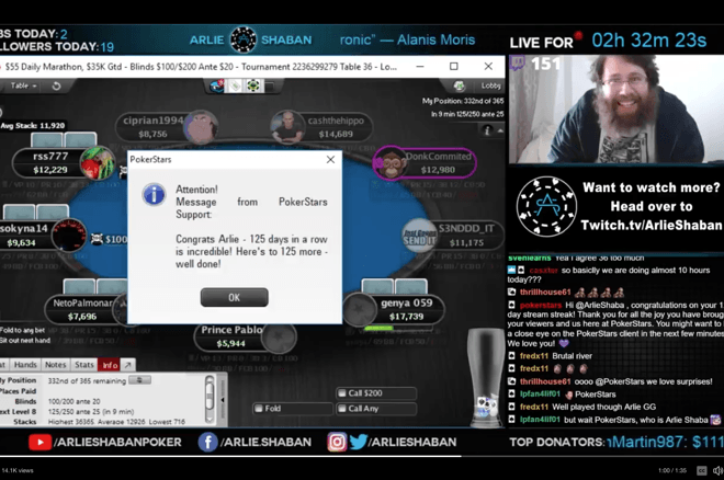 Poker Player Streams on Twitch for 1,000 Hours in 125 Days Straight 0001