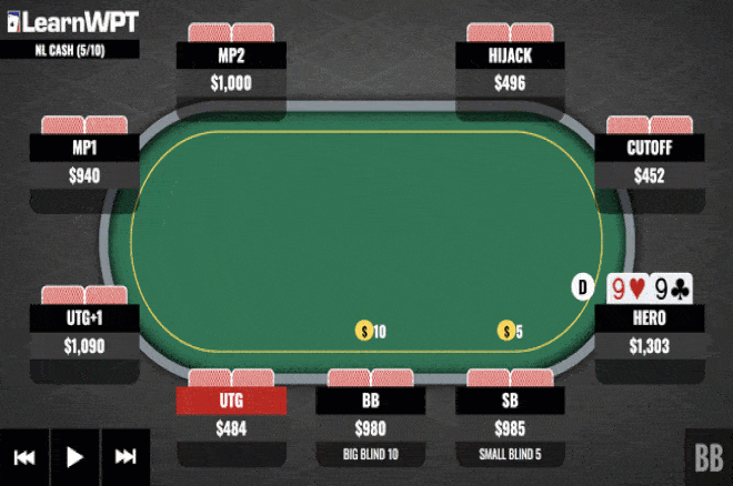 Flopped Set of Nines: Get All In on Flop or Wait?