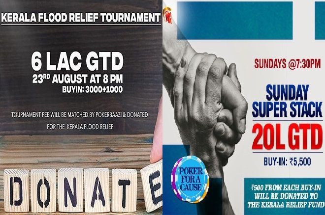 PokerBaazi and TheSpartanPoker tournaments Kerala Flood Crisis PokerBaazi and TheSpartanPoker tournaments Kerala Flood Crisis