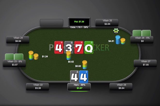 Sollte man ein Set bei einem Low Stakes Poker Game folden? 0001