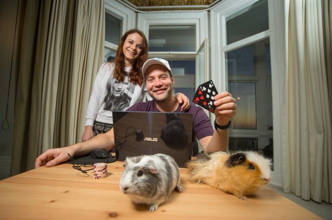 Otto Richard with his girlfriend and guinea pigs.